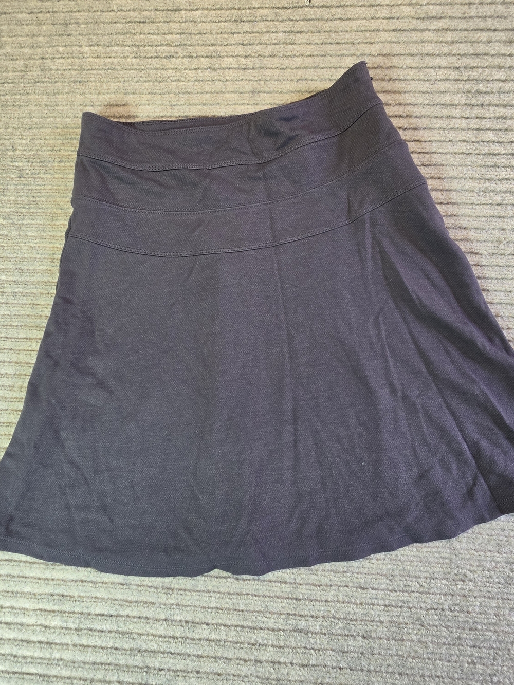 Athleta Ponte Twill Fit & Flare A-line Gray Skirt Size 6T Tall  Side Zip